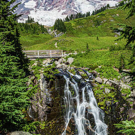 Washington Waterfall Mt Rainier by Tommy Farnsworth