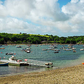 Water taxi at Helford Passage beach on the Helford River in Corn by Seeables Visual Arts