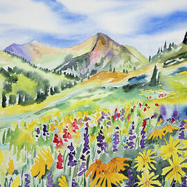 Watercolor - A Perfect Summer Morning Near Crested Butte by Cascade Colors