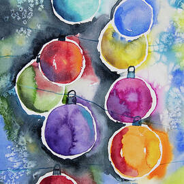 Watercolor - Christmas Ornaments with Light by Cascade Colors