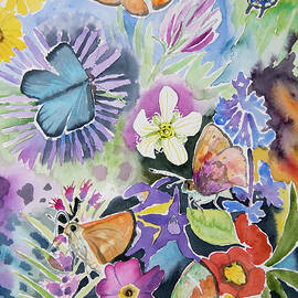 Watercolor - Colorado Butterflies and Wildflowers by Cascade Colors