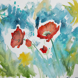Watercolor - Poppies by Cascade Colors