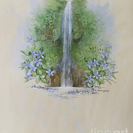 Waterfall In Forest by Gordon Beningfield