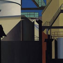 Western Industrial - Inland Steel plant in East Chicago by Charles Sheeler by Charles Sheeler