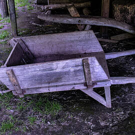 wheelbarrow antique wooden by Flees Photos