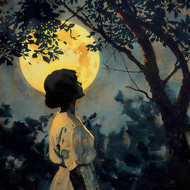 Whispers of the Night, A Moonlit Encounter, 03 by AM FineArtPrints