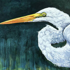 White Egret by Lucia Stewart