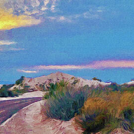 White Sands New Mexico at Dusk Painting by Tatiana Travelways