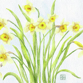 WIld Daffodils in Bloom by Snow Iris Studio