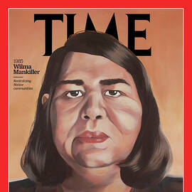Wilma Mankiller, 1985 by Painting by Lauren Crazybull for TIME