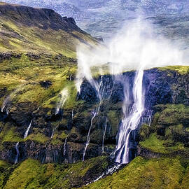 Windy Falls Landscape by DEE POTTER