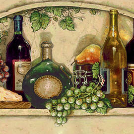 Wine, Fruit and Cheese by Janet Kruskamp