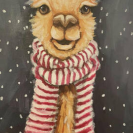 Winter Llama by Lucia Stewart