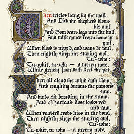 Winter - Love's Labour's Lost -Illuminated Shakespeare Quotes by Alberto Sangorski