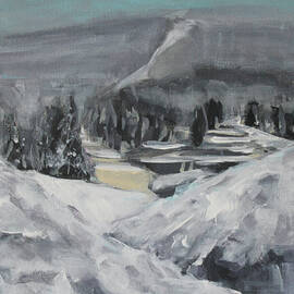 Winter Mountain Landscape by Jane See