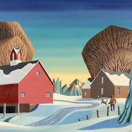 Winter on the farm by Dale Nichols by Dale William Nichols
