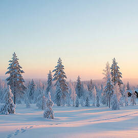 Winter Serenity at Sunrise by The Luxury Art Collection