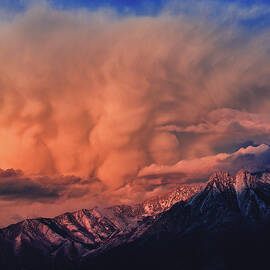 Winter Storm over Mount Olympus - Vertical by Abbie Matthews
