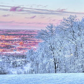 Winter Sunset Colors Over Wausau by Dale Kauzlaric