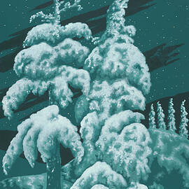 Winter Tree from Triptych For Rivera Funeral Home by William Hart McNichols