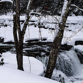 winter waterfall at glade creek by Flees Photos
