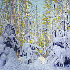 Winter Woods 1915 by Lawren Harris by Lawren Stewart Harris
