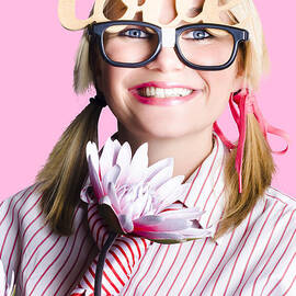 Woman with message of love by Jorgo Photography