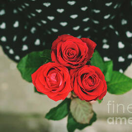 Woman with roses by Jelena Jovanovic