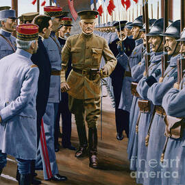World War I - Pershing Arrives In Paris by Ed Vebell
