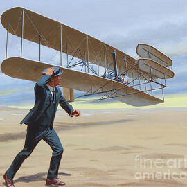 Wright Brothers Flight At Kitty Hawk by Ed Vebell