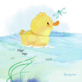 Yellow Ducky Swim by Tracy Herrmann