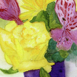 Yellow Rose Birthday Bouquet, June Birth Flower by Elizabeth Reich