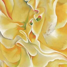 Yellow sweet peas - Modernist flower painting by Georgia O'Keeffe by Georgia O'Keeffe