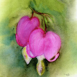 Yesterdays - Bleeding Heart Flowers by Elizabeth Reich