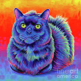 Zowie the Fiery Black Cat by Rebecca Wang