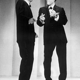 Frank Sinatra And Elvis Presley by Bettmann