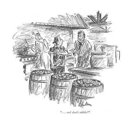 Setting Drawing - . . . And Don't Nibble! by Alan Dunn