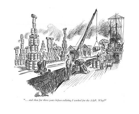 Attractive Drawing - . . . And Then For Three Years Before Enlisting by Alan Dunn