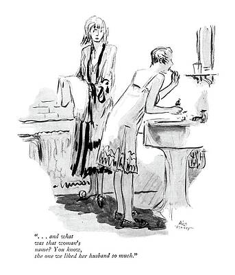 Attractive Drawing - And What Was That Woman's Name? by Alice Harvey