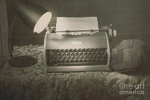 Wall Art featuring the photograph Press Release On Antique Reporters Desk by Jorgo Photography