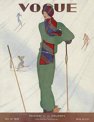 Vogue Winter Fashion 1928 Wall Art