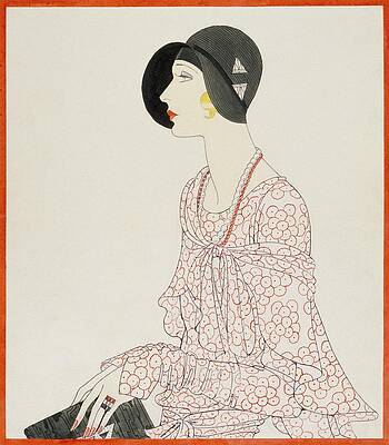 Pattern Digital Art - A Woman Wearing A Reboux Hat #1 by Douglas Pollard