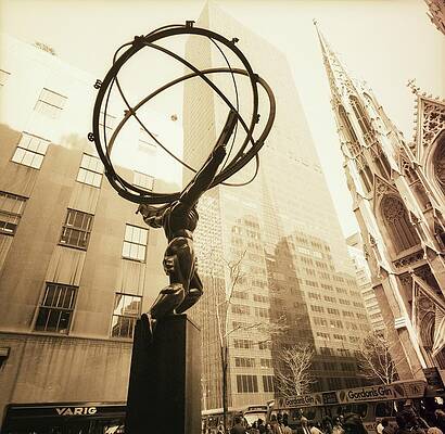 Atlas Sculpture in New York City Photograph
