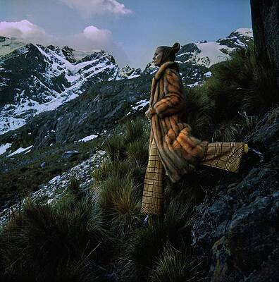 Mountain Photograph - Birgitta Af Klercker Wearing A Coat #1 by John Cowan