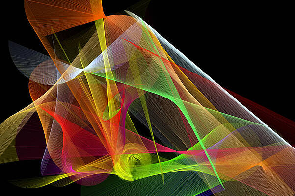 Abstract Wall Art featuring the digital art Color Symphony #1 by Rafael Salazar