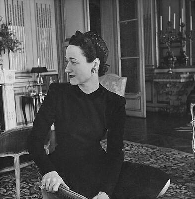 Sailor Wall Art featuring the photograph Duchess Of Windsor In Her Paris Home #1 by Horst P. Horst