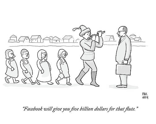Wind Drawing - Facebook Will Give You Five Billion Dollars #1 by Paul Noth