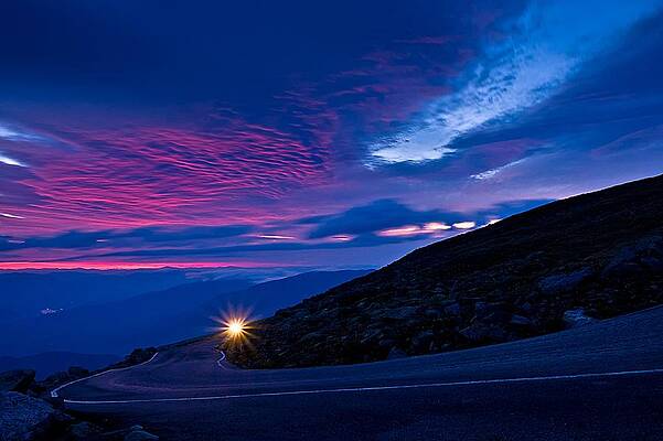 Wall Art featuring the photograph First Light On The Auto Road #1 by Jeff Sinon
