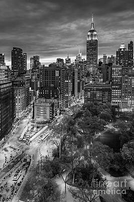Empire State Building Overlooking Cityscape Wall Art