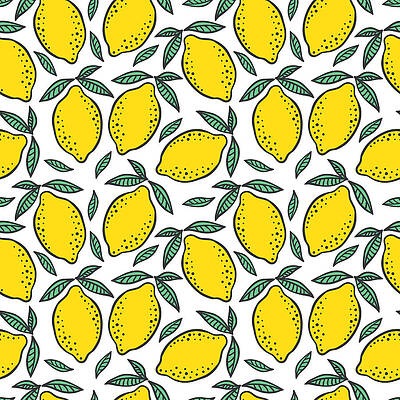 Wall Art featuring the digital art Hand Drawn Colorful Seamless Pattern Of #1 by Ekaterina Bedoeva